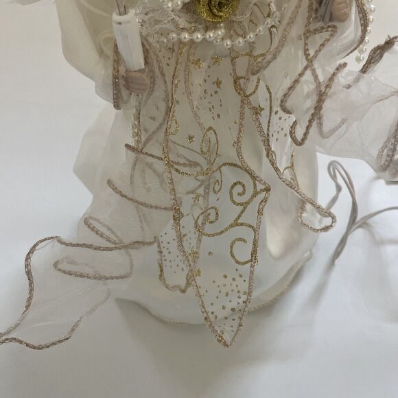 Kurt S. Adler Light Gold And Ivory Angel Treetop - Picture 4 of 15